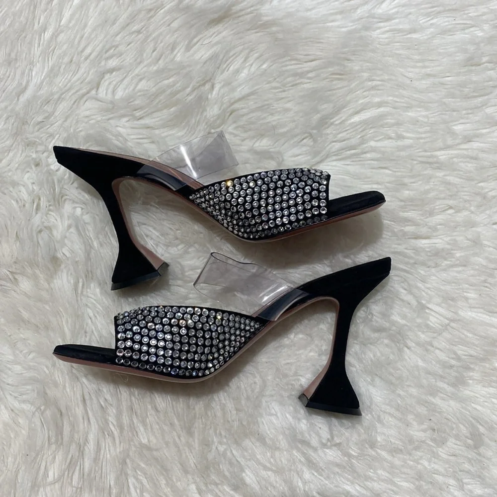 Amina Muaddi Paloma crystal slipper size 36.5EU